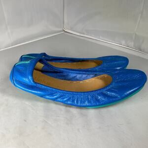 Tieks by Gavrieli Ballet Flats Shoes Womens Size 9 Blue Leather Slip On Comfort